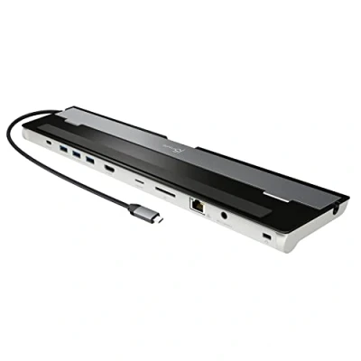 Immagine di j5create USB C 4K HDMI Docking Station (9 in 1), HDMI, 5Gbps A x3, lettore di schede, PD 100W, Gigabit Ethernet, Jack audio combo, per MacBook e Windows Laptop (JCD533)
