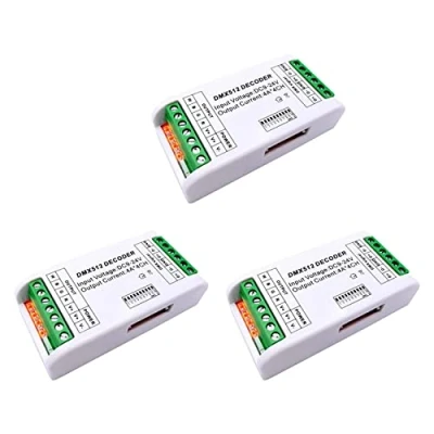 Immagine di 3X Mini 4 Canali DMX RGBW Decoder 16A RGB Striscia Controller 512 Dimmer Driver per Strisce LED DC9 24V