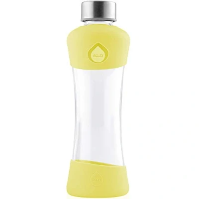 Immagine di Equa Active Lemon Borraccia 0,5L Bottiglia di Vetro 550 ML con Custodia in Silicone per Acqua borosilicato Design Sport