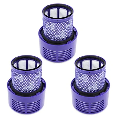 Immagine di DingGreat 3 Pezzi Filtro di Ricambio Lavabile per Aspirapolvere Dyson V10 SV12 Total Clean Animal Absolute Cordless con Spazzolino Pulizia Sostituire # DY 969082 01