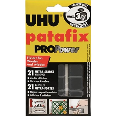 Immagine di UHU Klebepads patafix PROPower, wieder ablösbar, schwarz