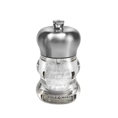 Immagine di Cole &amp; Mason H307092P Ascot Macina Sale, Precision+, Macinatura Regolabile, Acciaio inossidabile, Acrilico, 100mm, Include 1 x Mulino