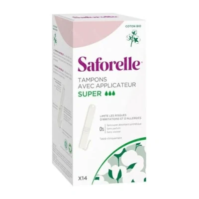 Immagine di Saforelle Tamponi Super Con Applicatore Cotone Bio X14