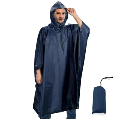 Immagine di Sensong Poncho Impermeabile Uomo Pioggia Antipioggia 3 in 1 Multifunzionale Riutilizzabile per Trekking Caccia Pesca Escursione Coperta da Picnic Campeggio