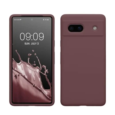 Immagine di kwmobile Cover per Google Pixel 7a Custodia Back Case Smartphone in Silicone TPU Protezione Gommata uva