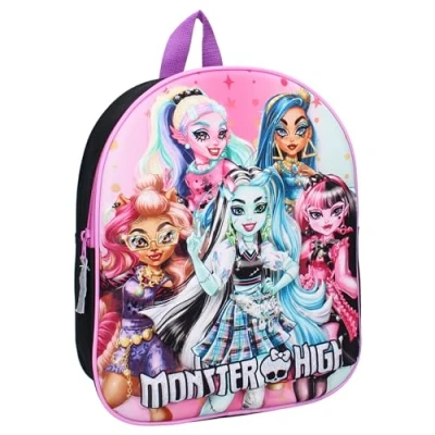 Immagine di Vadobag MONSTER HIGH Zaino 3D The Boo Crew Zainetto per bambini Scuola Asilo Multicolore dimensioni 32x26x11cm