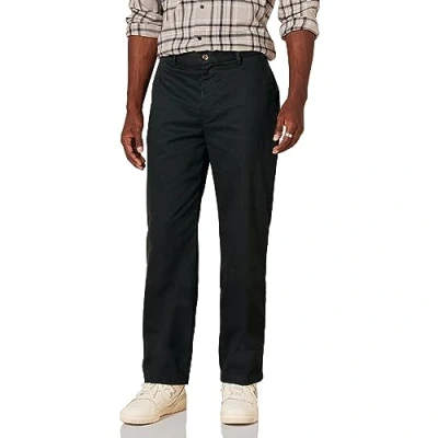 Immagine di Amazon Essentials Pantaloni Chino Classici Piatti sul Davanti e Resistenti alle Pieghe (Disponibili nelle Taglie Big &amp; Tall) Uomo, Nero, 34W / 31L