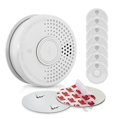 Immagine di SHD OneConcept Rilevatore di Fumo per Casa, Sensore e Supporto Magnetico, Allarme Antincendio a Ottico, Funzione Test Mute, Fumo, Fumi Risposta Rapida, Set da 8