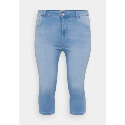 Immagine di ONLY Carmakoma Caraugusta Knickers Shorts di jeans, Donna, Taglia: 52, Light blue denim