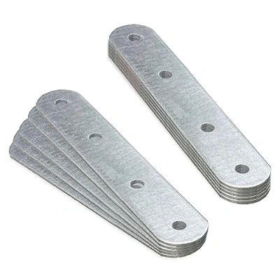 Immagine di OMIDEAS 10 x Piastre di giunzione per riparazione ( 90 25 2 ) Connettore fissaggio mobili in legno, Zincato Argento