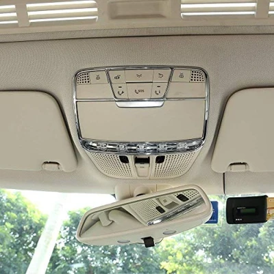 Immagine di TOP Auto ABS Plastica Cromata Luce di Lettura Anteriore Decorare Telaio Trim Copertura Accessori per Classe C W205 GLC X253 E W213