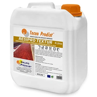 Immagine di RESIPRO TEXTUR di Tecno Prodist, (4 Litri) Vernice per cemento stampato pittura protettiva trasparente, ad alte prestazioni, a base resine, alto ancoraggio, resistente, non ingiallente, incolore