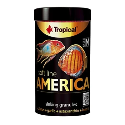Immagine di SOFT LINE AMERICA SIZE M 100ml / 60g Mangime per pesci intensifica il colore e rafforza l&#039;immunità