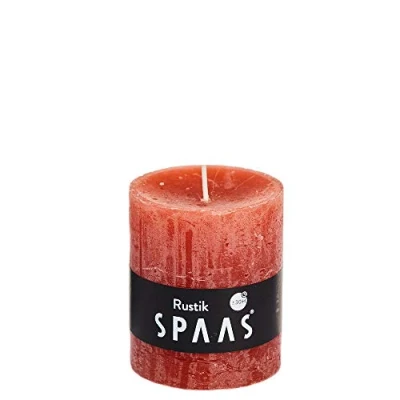 Immagine di Spaas Arancio Zenzero 8 Candele rustiche Non profumate 68, 30 Ore, Cera di paraffina, D 68 mm x H 80