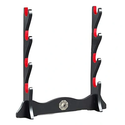 Immagine di Z fiber Supporto per Spada Katana Imbottito in Velluto Giapponese espositore Porta Samurai Tutto Spada,4 Tier