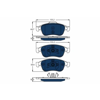 Immagine di TRW GDB1789BTE Kit pastiglie freno Non predisposto per contatto segnalazione usura RENAULT: Clio V Hatchback, Captur II, Arkana I