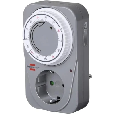 Immagine di Brennenstuhl 1506590 Timer a spina analogico Giornaliero 1, 120 min 3680 W IP20