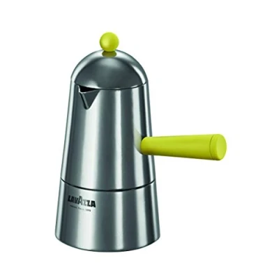 Immagine di ILSA Caffettiera Espresso, Carmencita Pop, Alluminio, Induzione, Manico e Pomolo giallo, Capacità 15 cl, Tazze 2