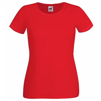Immagine di Fruit of the Loom SS129M, T Shirt Donna, Rosso, XS (Taglia Produttore: 8)