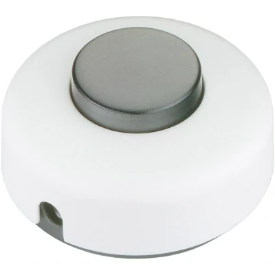 Immagine di interBär 5062 501.01 Interruttore A pedale Bianco, Nero 1 x Off / On 2 pz.