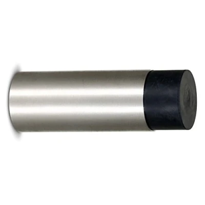 Immagine di Stoppwerk fermaporta a parete in acciaio inox con materiale di montaggio e tampone gomma per inclusi Ø 2,7 cm A: 7,6