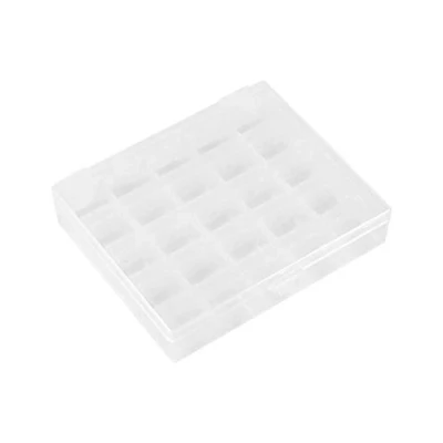 Immagine di Bewinner Organizzatore in plastica per 25 Bobine, Scatola Bobine Vuota da Cucito Trasparente
