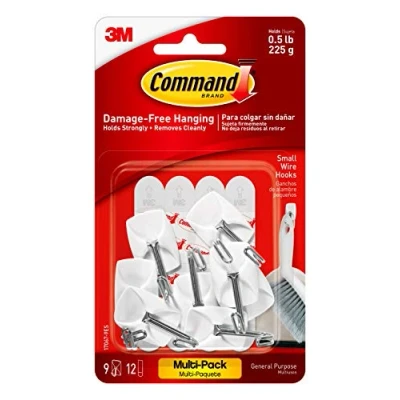 Immagine di Command 17067 9Es Mini Ganci per Utensili da Cucina, Istruzioni Solo in Lingua Inglese, Bianco