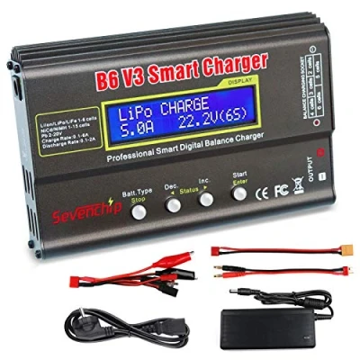 Immagine di RUIZHI 80W Caricabatterie Lipo, bilanciamento batteria IMAX B6 V3 Digital RC Lipo NiMh + adattatore CA 12v 5A nuovo aggiornamento