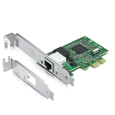 Immagine di 10Gtek® Scheda di Rete Gigabit PCIE Broadcom BCM5751 Chip, Single Porte RJ45, 1Gbit PCI Express Ethernet LAN Card, 10/100/1000Mbps NIC per Windows Server, Win7, 10, XP and Linux