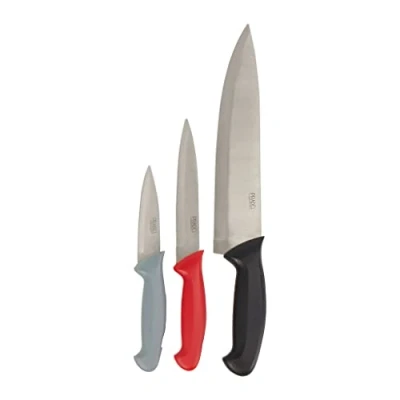 Immagine di Pradel Héritage, coltello da cucina, set di coltelli 3 pezzi, chef 20 cm, multiuso 13,5 9 lame in acciaio INOX