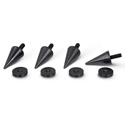 Immagine di PrecisionGeek M8 Acciaio Annerito Spike/Cono absorber per altoparlanti vite + piedino 4 pz