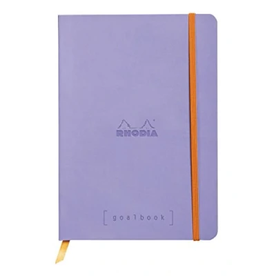 Immagine di RHODIA 117749C Taccuino flessibiIe BULLET JOURNAL GOALBOOK Iris A5 Puntinato Dot 240 pagine Carta Clairefontaine Avorio 90g 2 Segnapagina, Chiusura con elastico Copertina Simil Cuoio