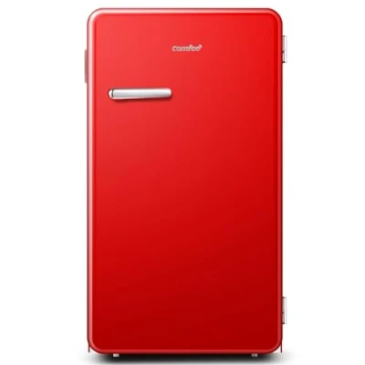 Immagine di COMFEE&#039; RCD93RE2RT(E) Frigorifero piccolo 93 L, Design retrò, Mini frigo mona porta, Temperatura regolabile, Silenzioso, Adatto a casa, ufficio e hotel, Rosso