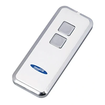 Immagine di Novoferm Novotron 522 Telecomando per porta del garage (trasmettitore a 2 canali; crittografia 64/128 bit; 433 MHz; argento/bianco) TM15912001150