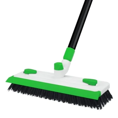 Immagine di Qaestfy Spazzolone per Pavimenti con Manico Lungo 3 in 1 Pulisci Fughe 140 cm Spazzola Pulire Doccia Pulizia Pavimento la di Piastrelle, Bagno, Cucina, Battiscopa Verde