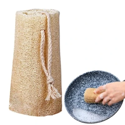 Immagine di spugne naturali di luffa, 5 x 8 cm, per lavare i piatti, luffa naturale spugna piatti della cucina