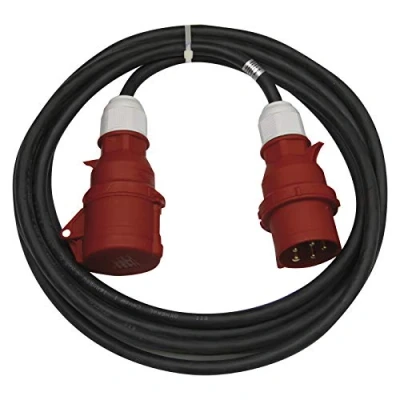 Immagine di Cavo di prolunga CEE a 5 poli, 25 m, x 16 A, 400 V, 3 fasi, 2,5 mm, IP44, nero