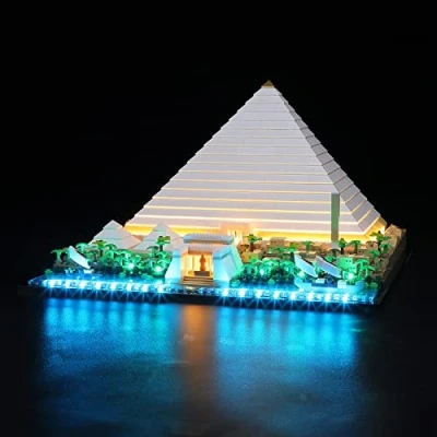 Immagine di LIGHTAILING Kit di Illuminazione a LED per 21058 Grande Piramide Giza Modello da Costruire Set luci Compatibile con Il (Non includere Modello)