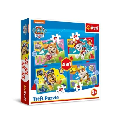 Immagine di Trefl PAW Patrol, Velocissimi Cuccioli Puzzle 4 in 1, puzzle, da 12 a 24 Tessere Diversi Livelli di Difficoltà, Intrattenimento Creativo, Gioco per Bambini dai 3 anni