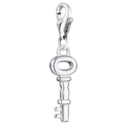 Immagine di Nenalina Ciondolo a forma di chiave con moschettone, in argento sterling 925, 0403142719, Vetro