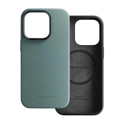 Immagine di Native Union Custodia Attiva Compatibile con MagSafe e Magneti Integrati Design Robusto Materiali Riciclati Protezione Anticaduta fino a 10ft per iPhone 15 Pro (Verde Ardesia)