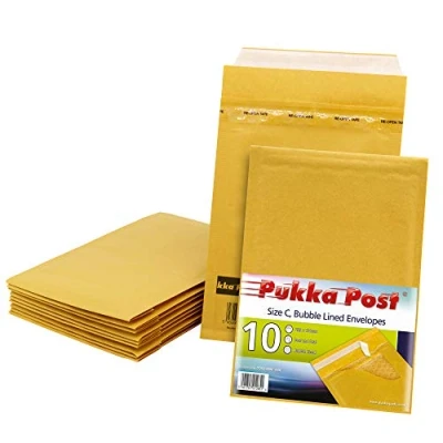Immagine di Mail Lite Busta imbottita con bolle d&#039;aria, formato C/0, confezione da 100, colore: Avana