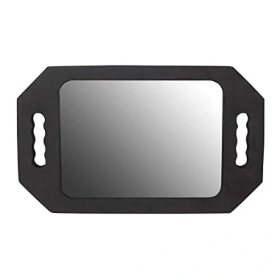 Immagine di Specchio da Parrucchiere, 40,5x26cm, Portatile Professionale per Salone Barbiere con manico Nero Leggero Gommapiuma/Specchio Parrucchiere