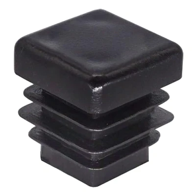 Immagine di SKIR&#039;CO tappi quadrati in plastica, 16 x mm, per tubi opachi, inserti quadrati, pali recinzioni, colore nero RAL 9005, 40 pezzi