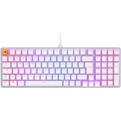 Immagine di Glorious gaming GMMK 2 Full Size (96%) Tastiera da meccanica, struttura in alluminio, personalizzabile, tasti a doppia iniezione, Fox Switches, RGB, layout QWERTY inglese Bianco