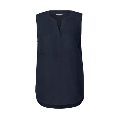Immagine di Street One MIT Brusttaschen Camicetta, Donna, Taglia: 52, Blau