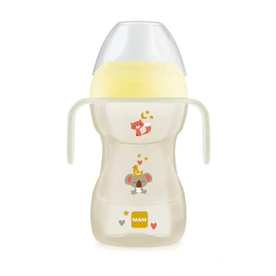 Immagine di MAM Vaso Fun to Drink D122 Bicchiere per imparare con bocchino e coperchio bebè da 8 mesi in su 270 ml Neutro