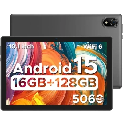 Immagine di DOOGEE U10 Tablet Android 15 (2025), 9GB RAM + 128GB ROM 10 Pollici, Quad Core in Offerta Bluetooth 5.0 WiFi 6 5060mAh 1280 * 800 8MP+5MP Tablet, TÜV Luce Blu Bassa Nero