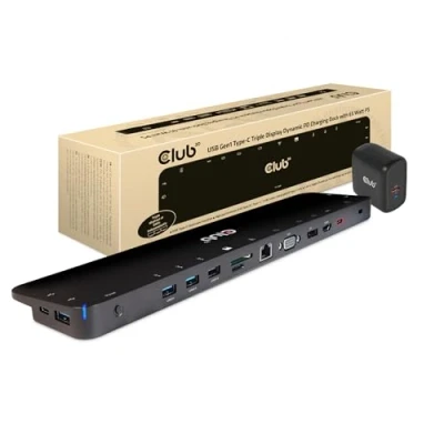 Immagine di club3D Docking station USB C® ChargingDock C Adatto per marchio: Club 3D lettore di schede integrato, Alimentazione