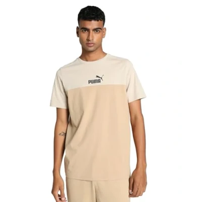 Immagine di PUMA Ess+ Block Tee, Uomo, Prateria Tan, XL